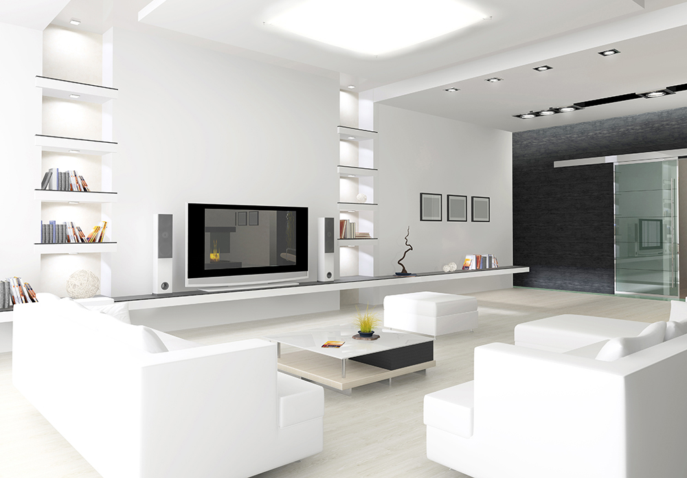 Modern, minimalist living room